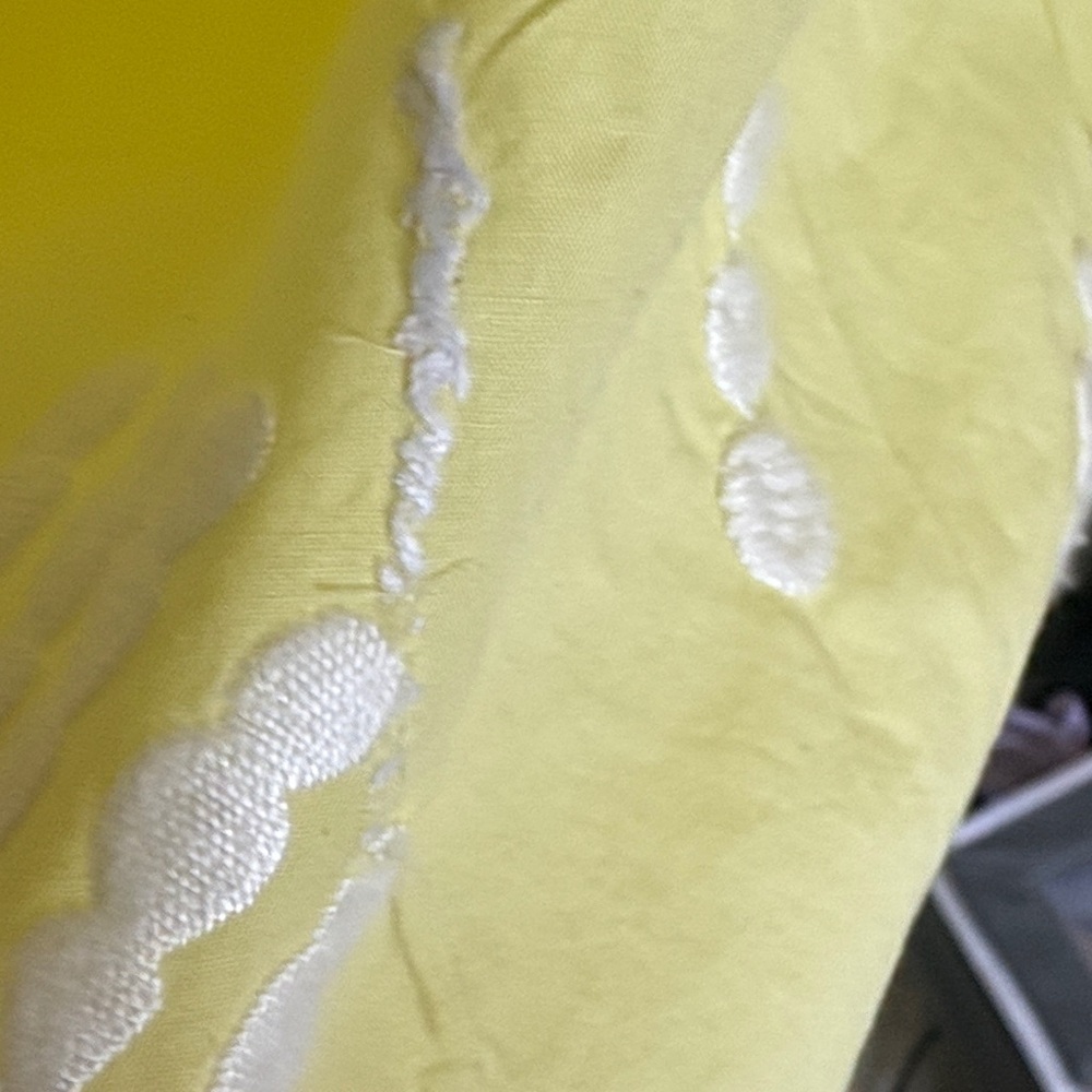 Anthropologie Yellow Embroidered Tiered Maxi Dress - Picture 8 of 8